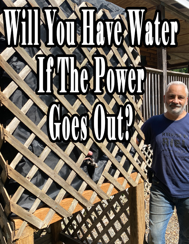 In this video we are building a quick and easy IBC tote mini water tower to supply water to our gardens in a power down situation. We have well water, so when the power is out our taps don’t work. This will supply us with 275 gallons of water, elevated to 4 feet and located an additional 3-4 feet above our gardens. This should give us plenty of water pressure to attach a hose and water our plants.
