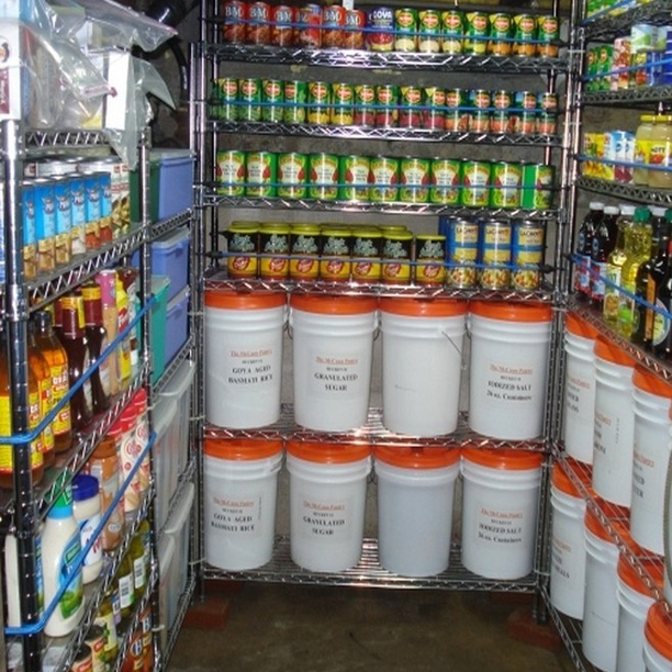 long term, food storage, prepper pantry