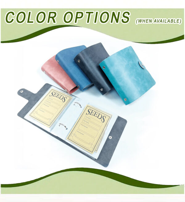 seed packets, seed organizer, organizing binder, seed binder, seed saving