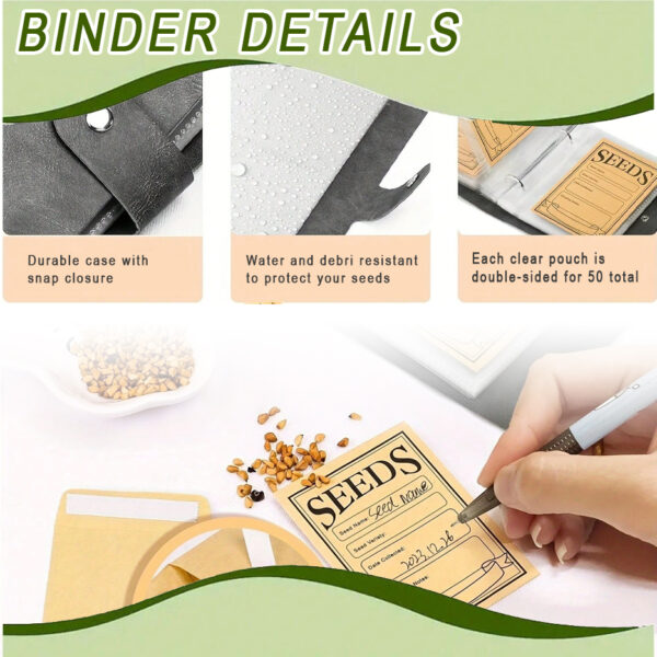 Mini Seed Saving Binder with Envelopes